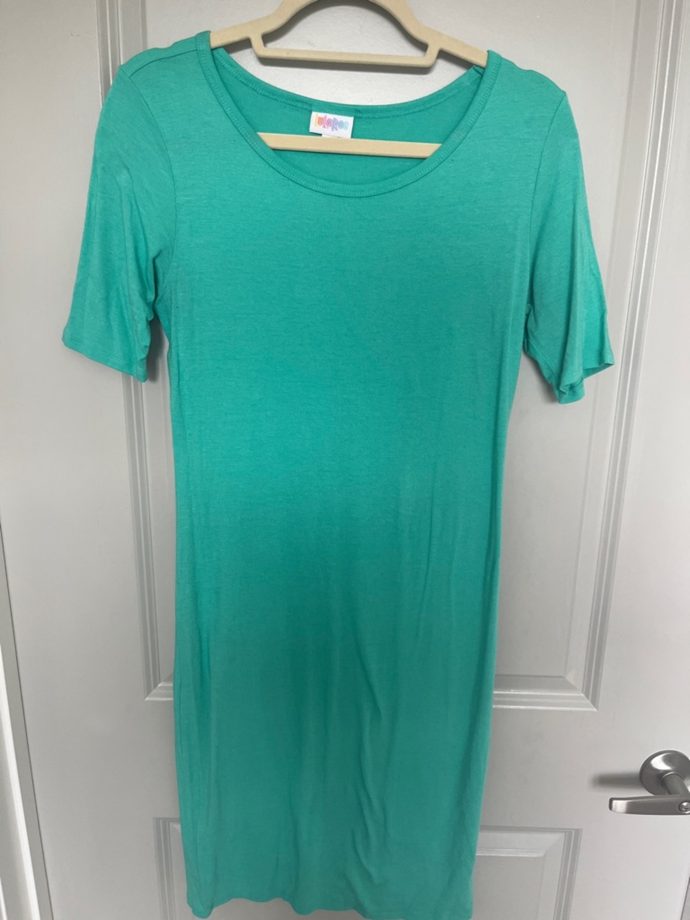 LuLaRoe Teal Short Sleeve Mini Dress